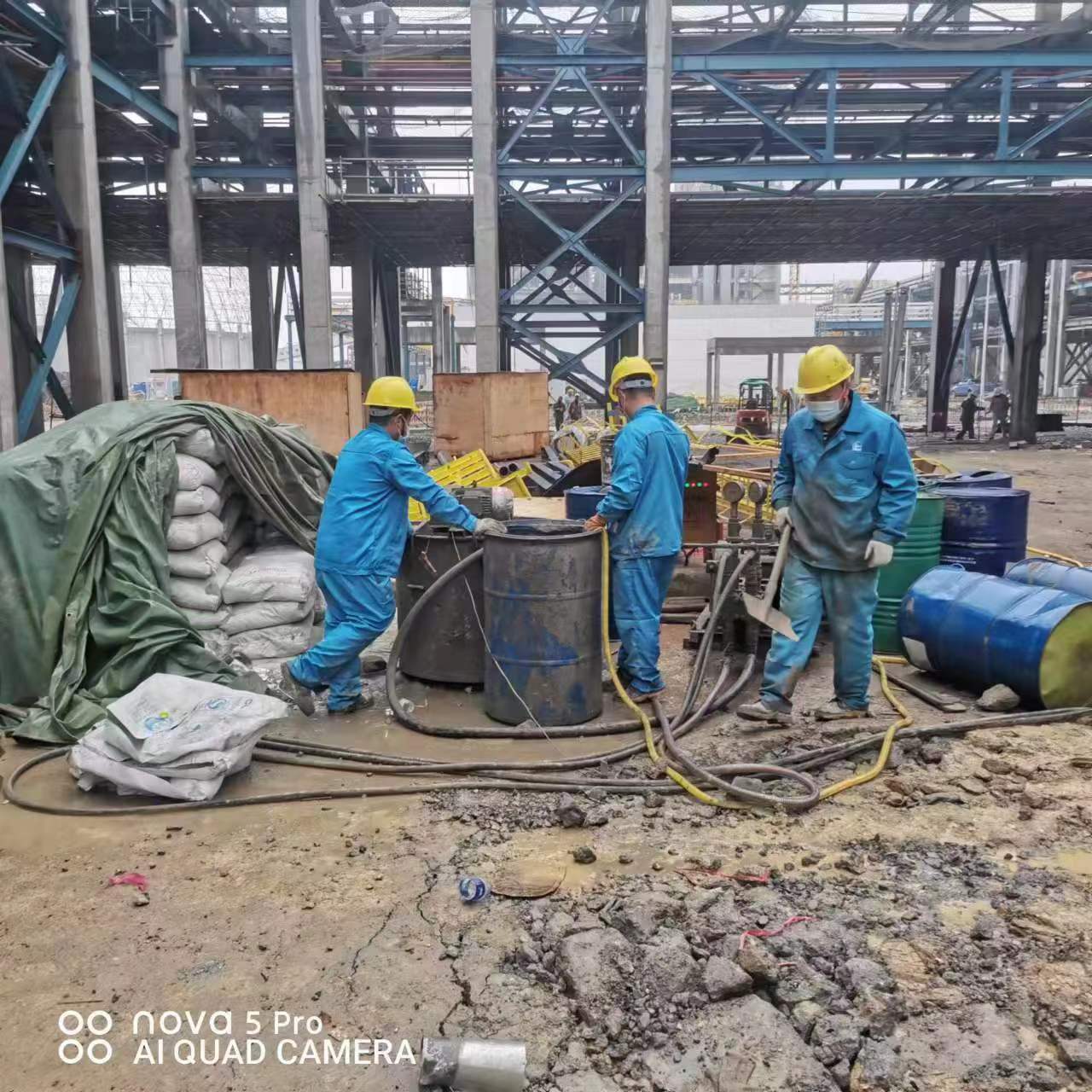 大同设备基础下沉沉降注浆加固施工